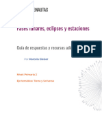 Fases Lunares, Eclipses y Estaciones - Guía de Respuestas y Recursos