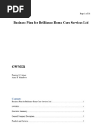 Business Plan For Brilliance Home Care Services LTD - 2