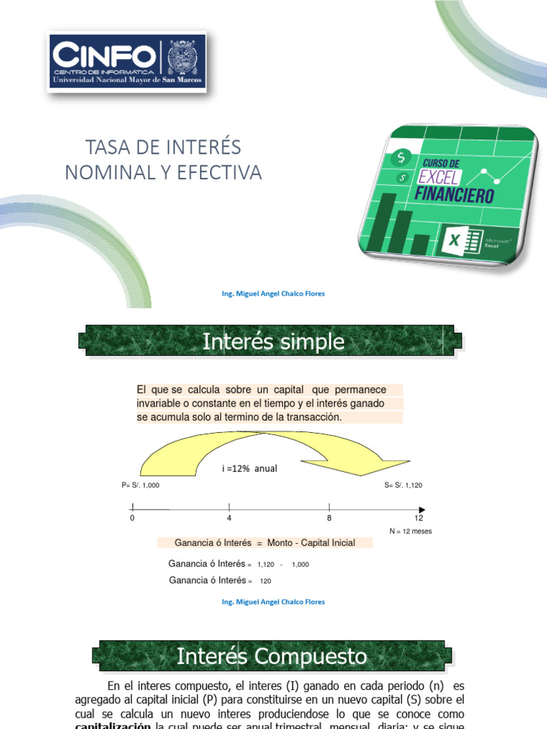 Tasa de Interes Simple y Compuesto | PDF | Interés | Interés compuesto