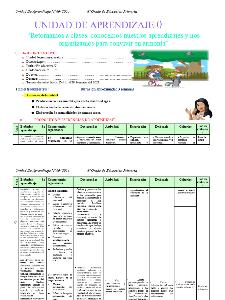 6° Grado Unidad de Aprendizaje Marzo | PDF | Decimal | Números