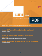 Módulo 4. Actividad 2. Elaboración de propuesta. El impacto en el crecimiento económico