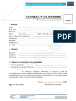 Fiche de Membre PROVINCIALE