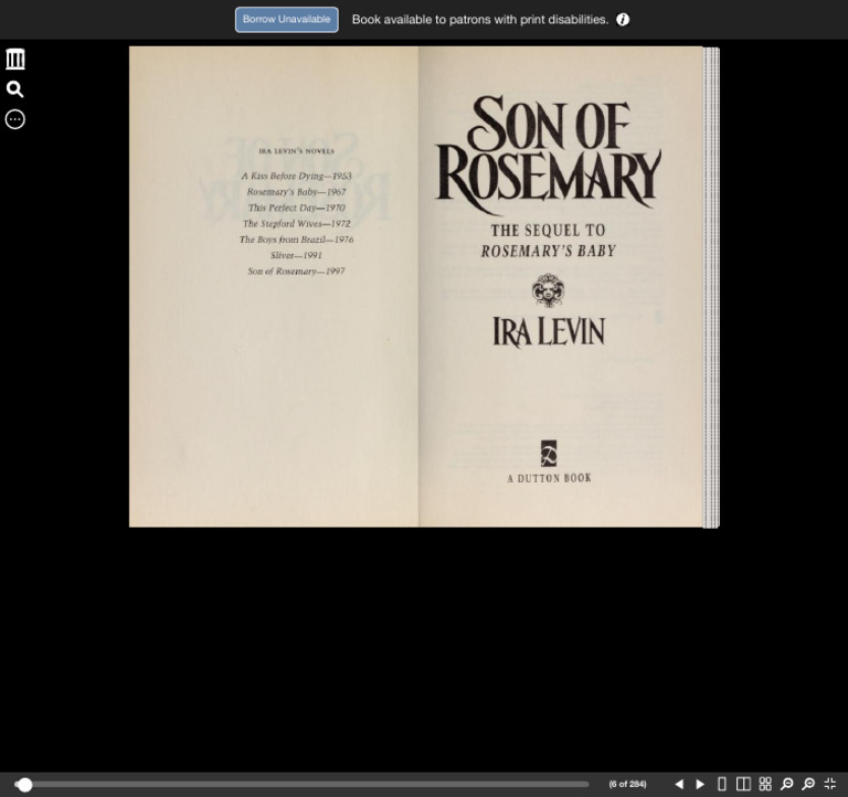 Son of Rosemary The Sequel To Rosemary's Baby Levin, Ira Free Download