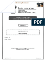 Mathematics Nov 2020 Grade 12 P2 and Memo