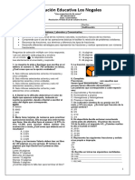 Evaluación Acumulativa de Matemáticas 5° I Periodo 2024