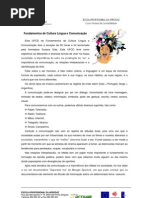 Fundamentos de Cultura Língua e Comunicação