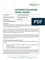 AVIS DE RECRUTEMENT DUN AUDITEUR INTERNE BILINGUE - Share