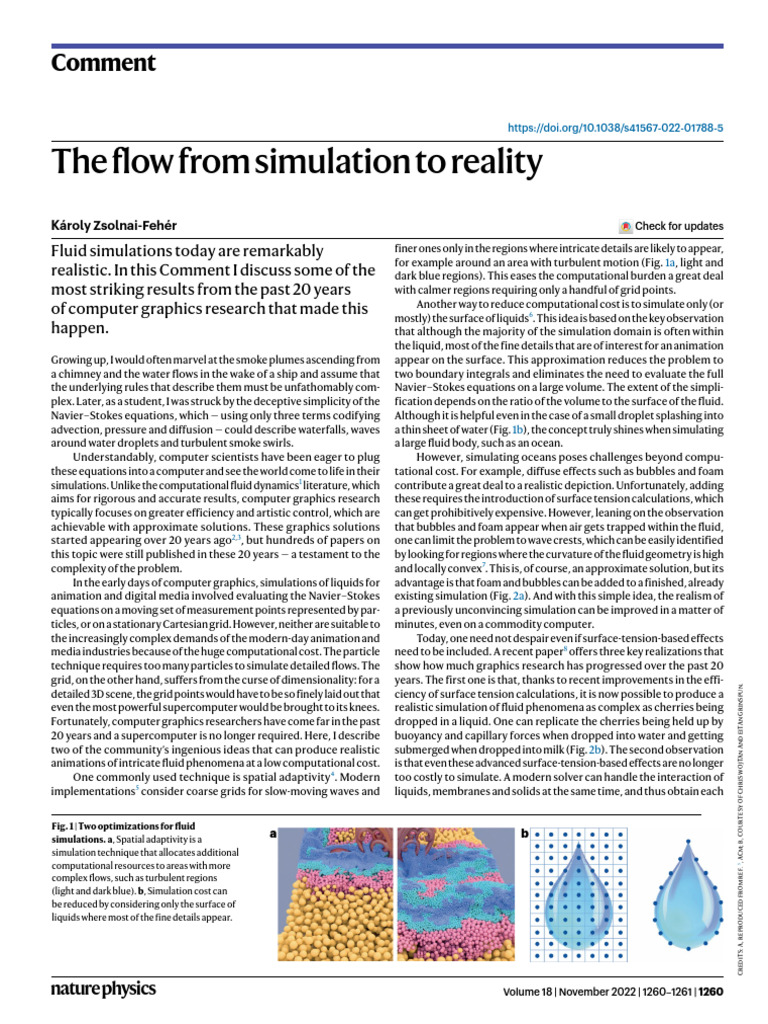 Advances in Fluid Simulation Techniques | PDF | Simulation | Navier ...