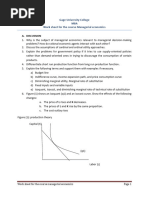 Work Sheet - Managerial Econ