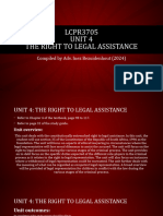 LCPR3705 2024 Unit 4 - The Right to Legal Assistance