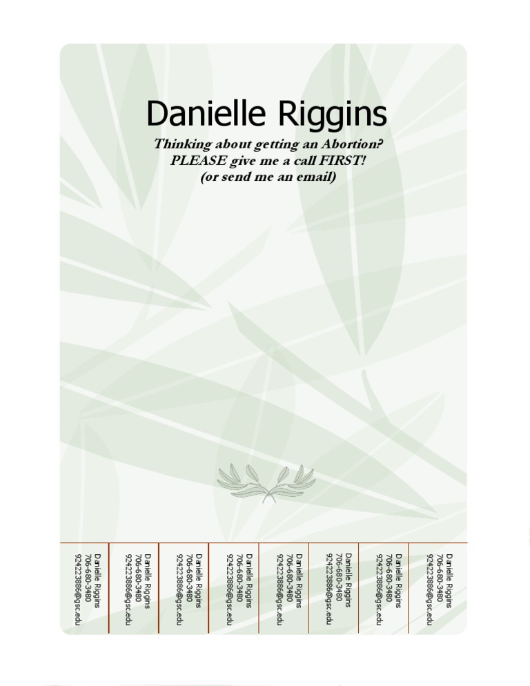 Abortion Flyer | PDF