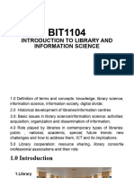 BIT1104 Intro To Library and Information Science Notes
