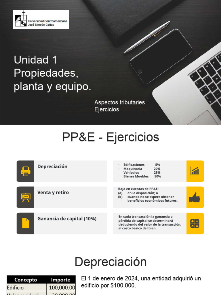 Ejercicios sobre PP&E y Depreciación | PDF | Depreciación | Contabilidad