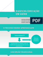 TEORIAS E BASES DA EDUCAÇÃO EM SAÚDE