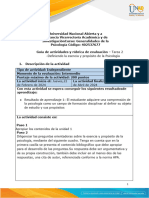 Guía de Actividades y Rúbrica de Evaluación - Tarea 2 - Definiendo La Esencia y Propósito de La Psicología
