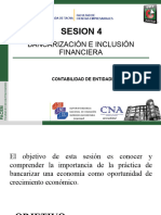 Sesion 2= Bancarización e Inclusión Financiera