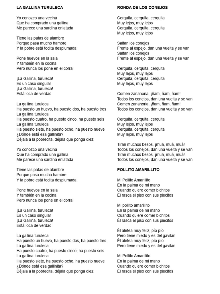 Letra de Canciones Ronda | PDF | Alimentos
