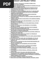 Law Project Topics and Materials