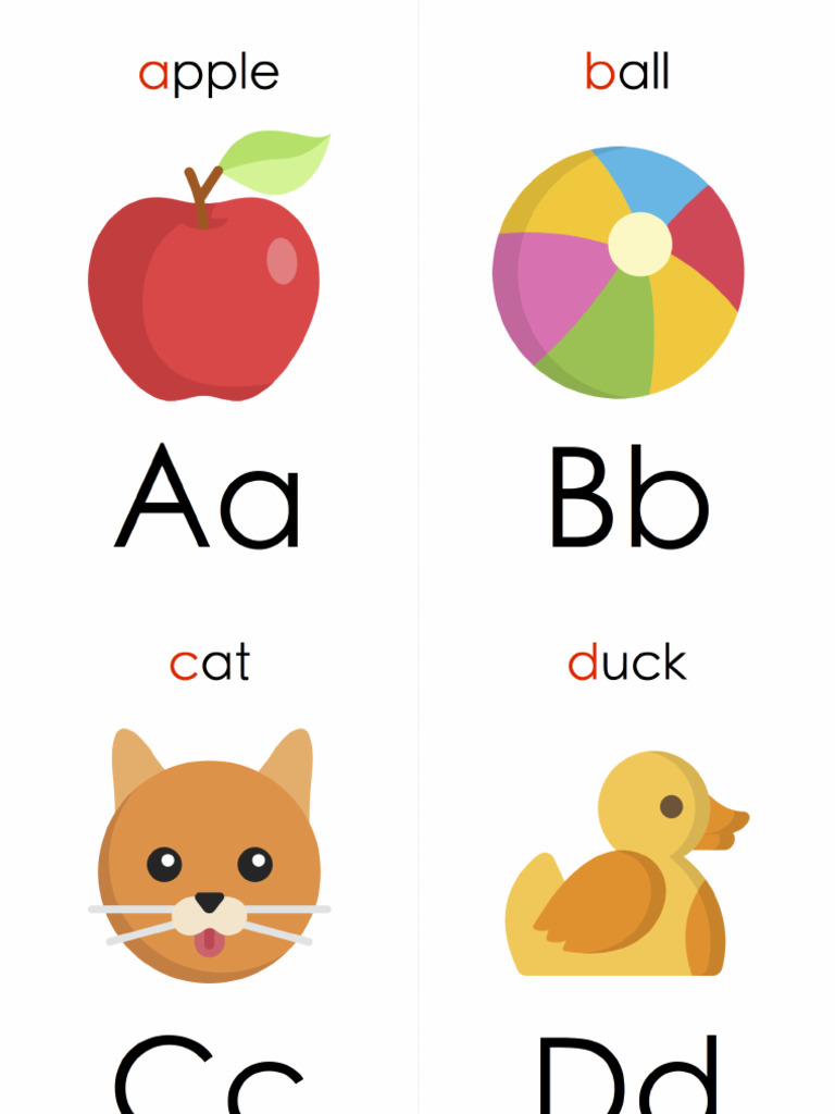 Alphabet Flash Cards A5 (Sample Version) | PDF