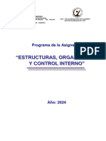 Programa Estructura, Oranizacion y Control Interno - Tgu 2024
