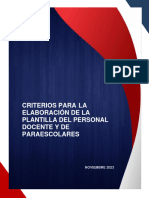 CRITERIOS PARA LA ELABORACIÓN DE LA PLANTILLA DEL PERSONAL DOCENTE Y DE PARAESCOLARES NOVIEMBRE 2023ok