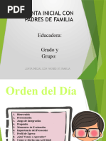 Junta Inicial Con Padres de Familia