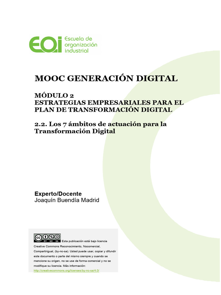 7 Ámbitos de Transformación Digital | PDF | Publicidad digital | Marketing