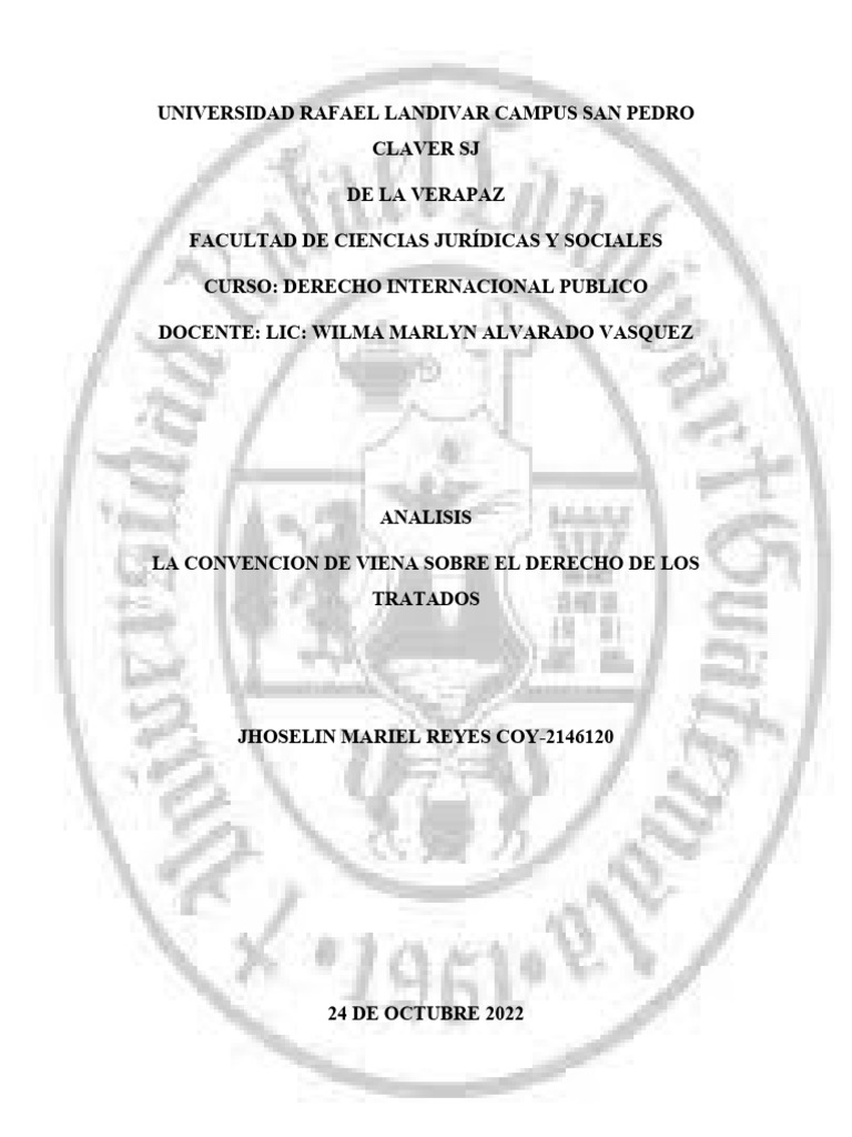 La convencion de viena sobre el derecho de los tratados analisis