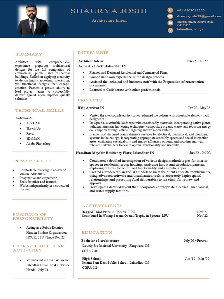 Resume Template | PDF | Architect | Design