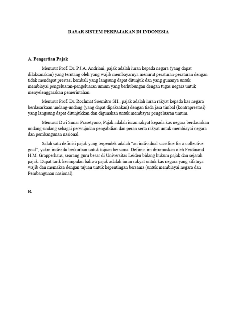 Dasar Sistem Perpajakan Indonesia | PDF