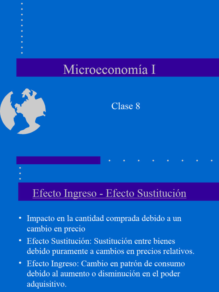 Efecto Ingreso y Sustitución en Microeconomía | PDF | Excedente ...