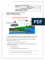 O Ciclo Da Água Atividades