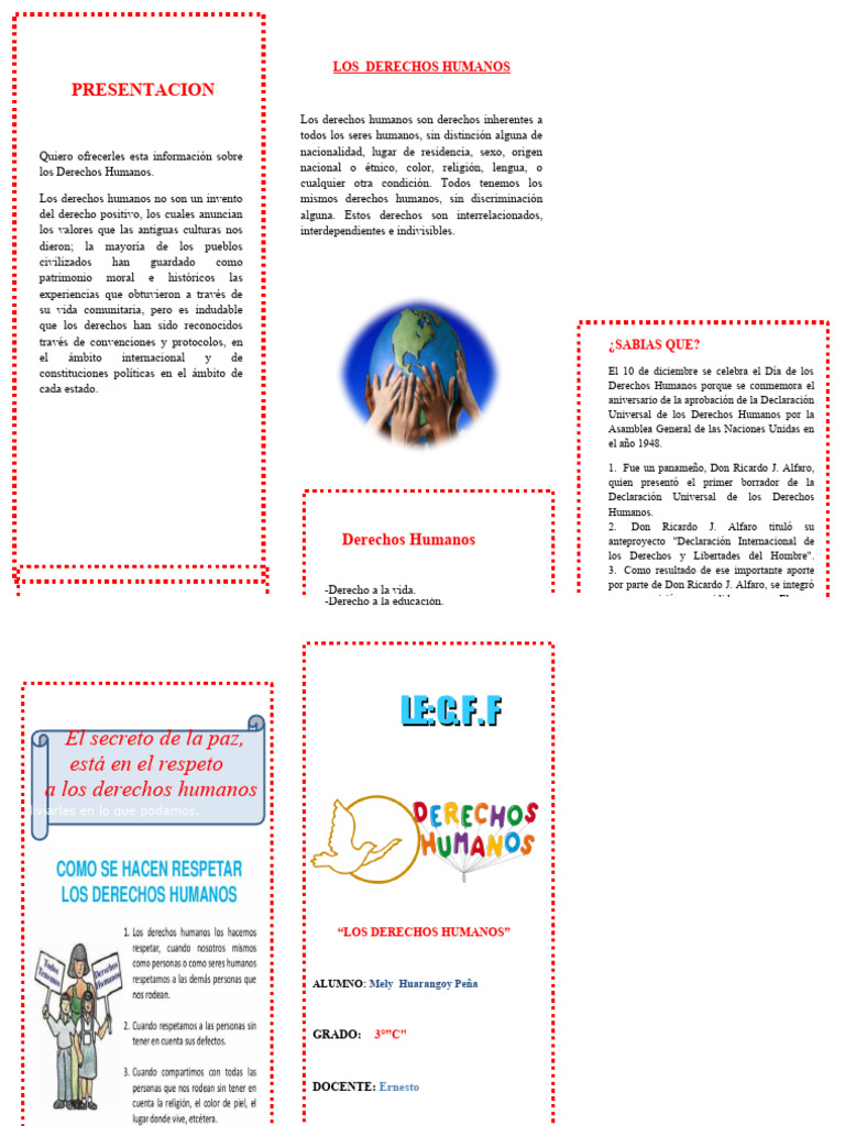 Triptico de Derechos Humanos 3 (2) | PDF | Derechos humanos | Justicia