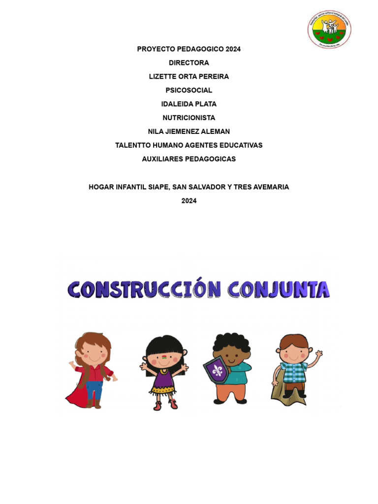Proyecto pedagogico siape 2024 pdf educaci n de la primera infancia