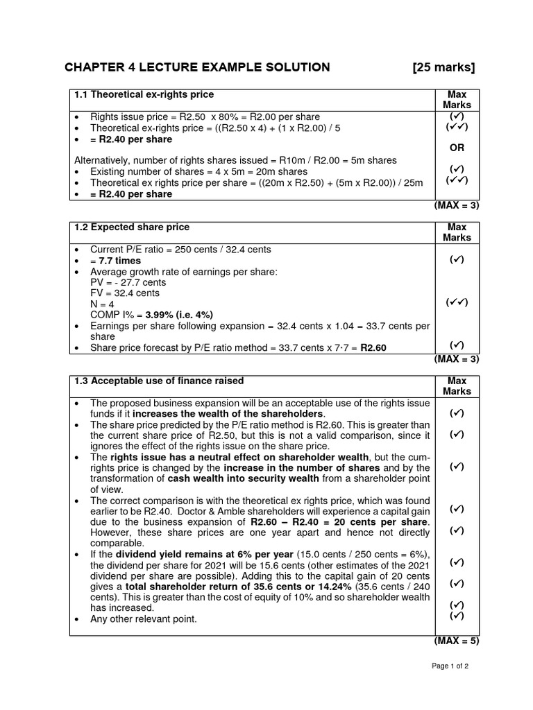 Chapter 4 lecture example solution pdf dividend stocks