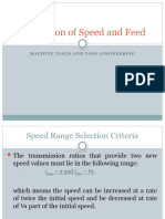1.2 Regulation of Speed and Feed