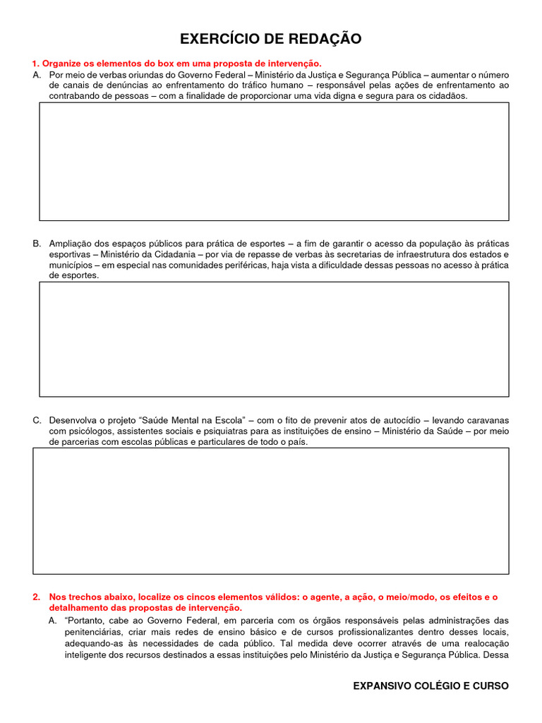 Exercício de Redação | PDF | Brasil | Estado