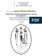 Bitacora 1. Revision de las pipetas semiautomaticas.