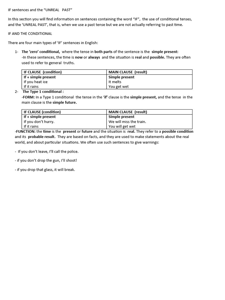 Understanding IF Sentences in English | PDF | Language Arts & Discipline