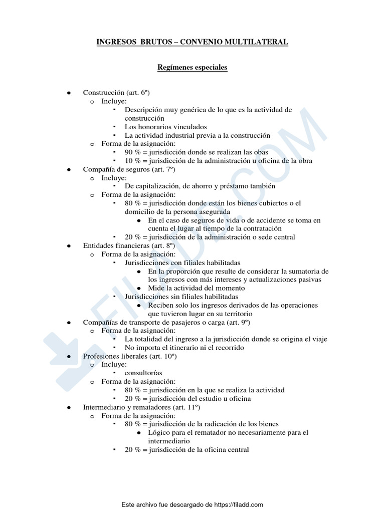 04 Convenio Multilateral Regmenes Especiales | PDF | Economias