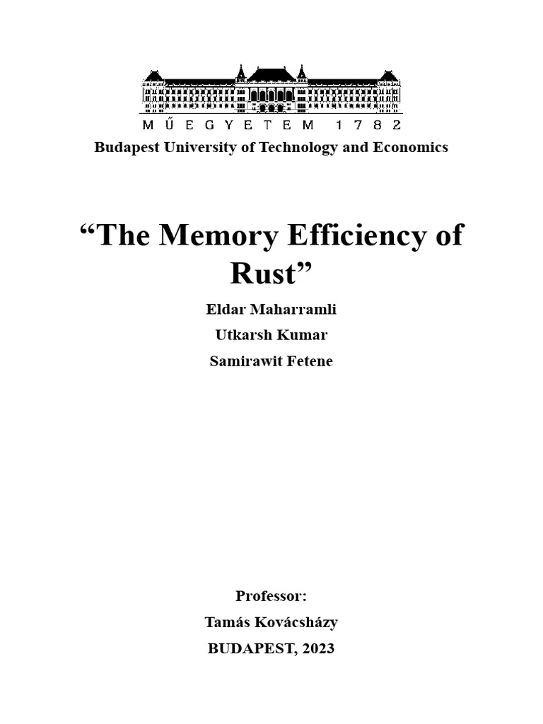 Project Memory Efficiency of Rust Design | PDF | Computer Programming ...