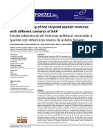 Estudo Laboratorial de Misturas Asfálticas Recicladas À Quente Com Difrentes Teores de Asfalto Fresado