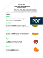 CONTENT No. 5, Countable and uncountable nouns (1)