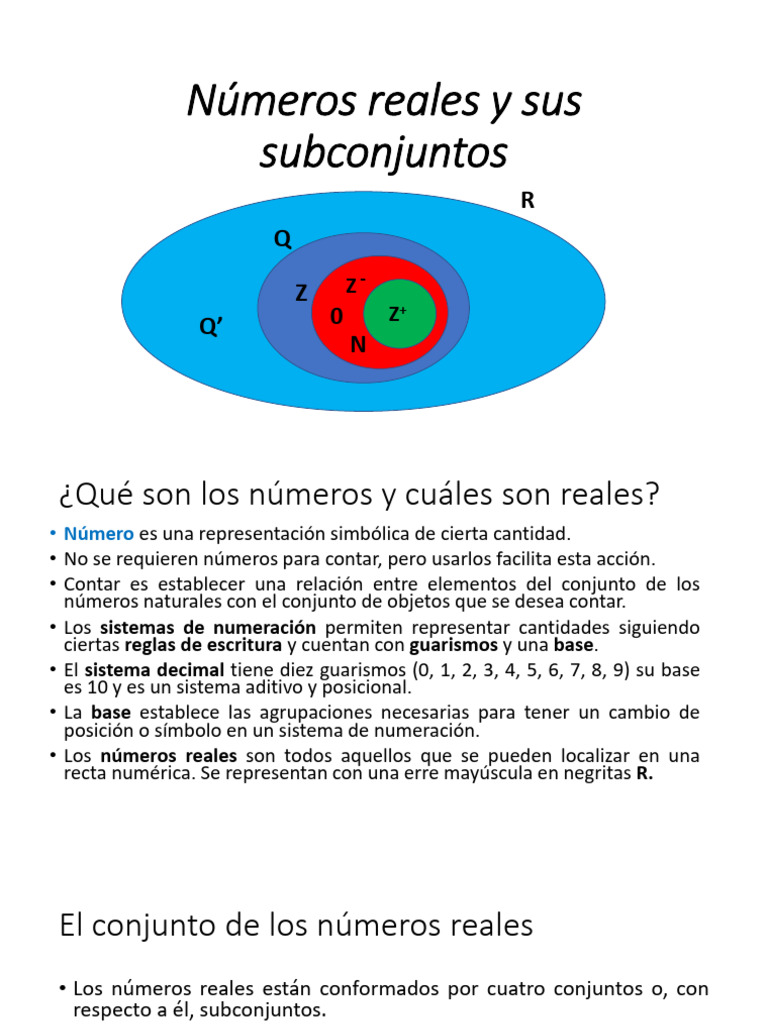 Números Reales y sus Subconjuntos | PDF | Multiplicación | Números