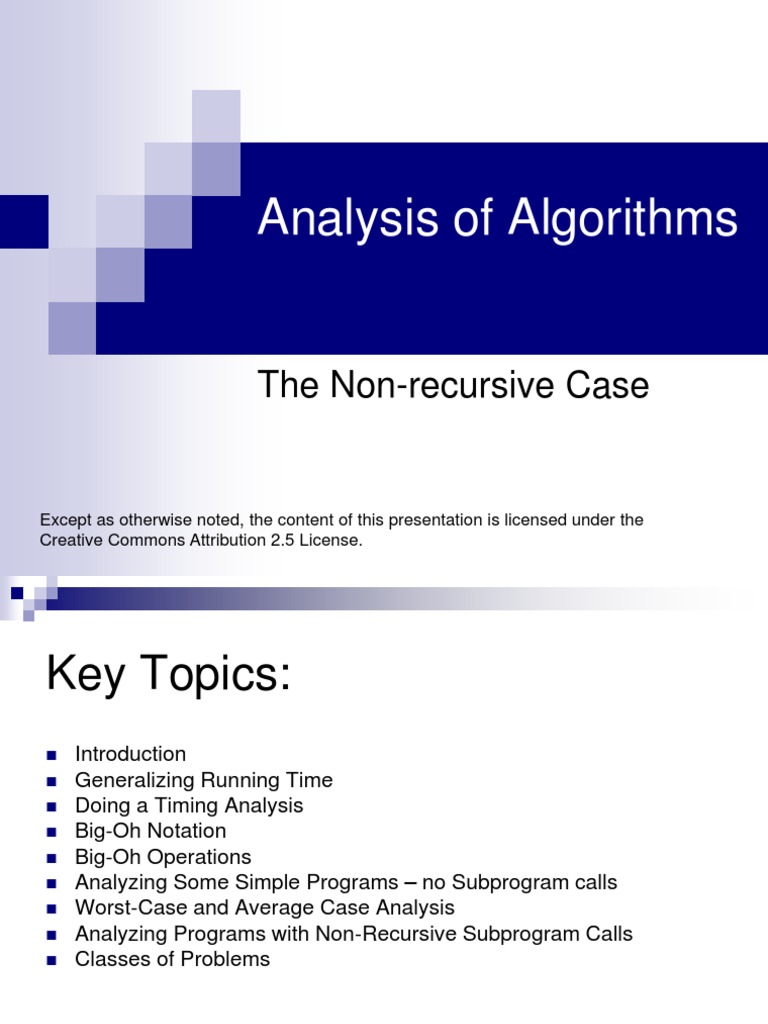 Analysis of Algorithms: The Non-Recursive Case | PDF | Mathematical ...