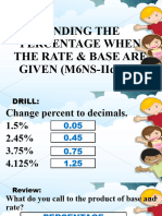 Finding The Percentage When The Rate & Base