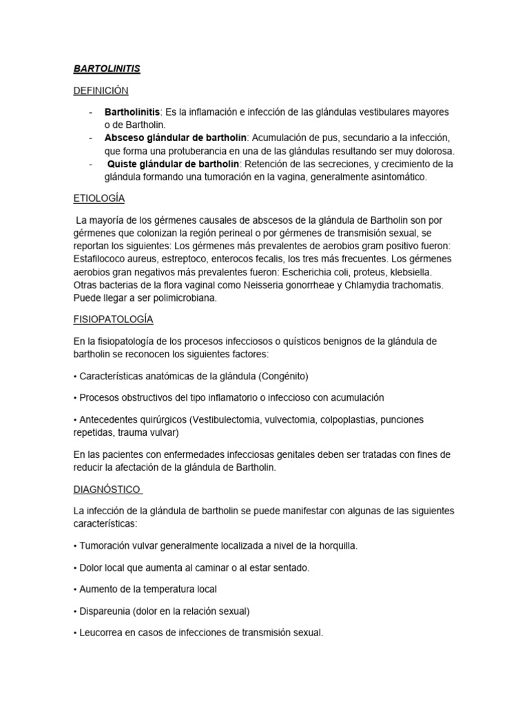 Guía Completa sobre Bartolinitis y Balanitis | PDF | Especialidades ...