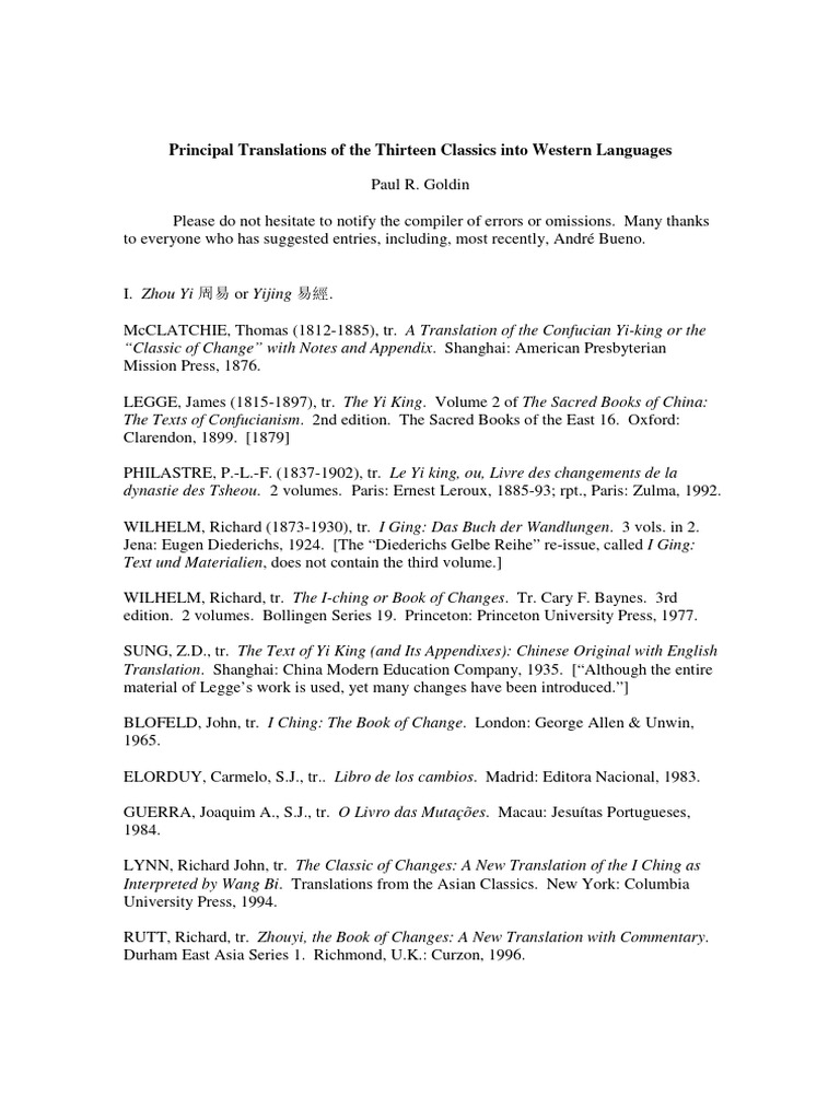 Translations of Thirteen Classics PDF Analects Confucius
