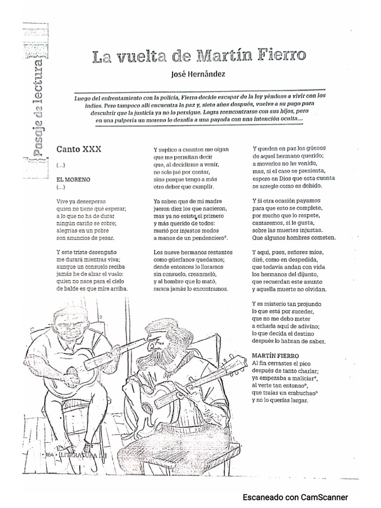 La Vuelta De Martín Fierro Selección Pdf