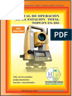 Manual de Operación de Estación Total Topcon Es-105
